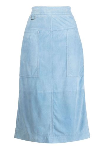 Saks Potts suede mid-length skirt - Blu