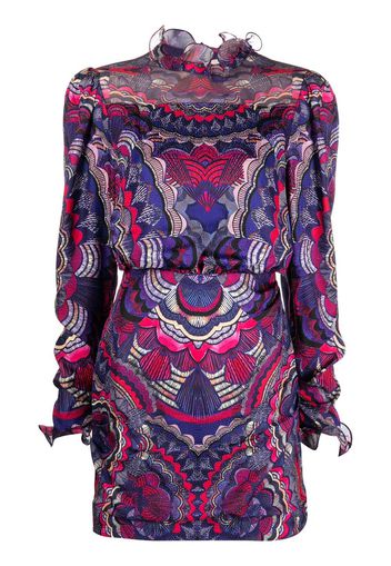 Saloni graphic-print mini dress - Viola