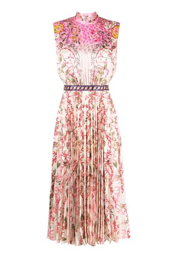 Saloni Fleur E midi dress - Rosa