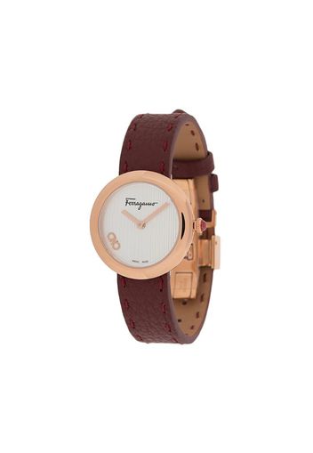 round leather-strap watch