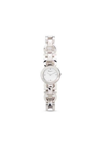 Salvatore Ferragamo Watches Double Gancini Stud 25mm - Bianco