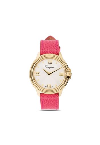 Salvatore Ferragamo Watches Gancini round quartz watch - Rosa