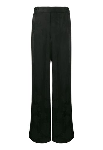 tonal floral high-rise trousers