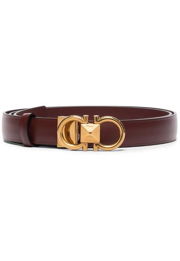 red Gancini leather belt