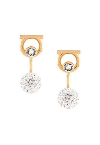 Gancini crystal-embellished earrings