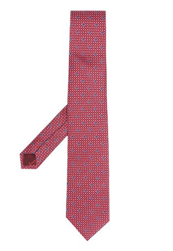 Gancini motif pointed-tip tie