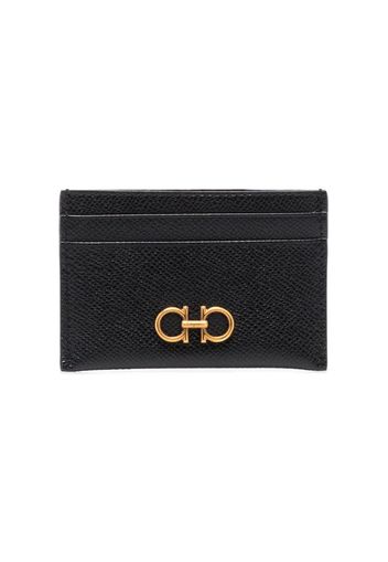 Black Gancini leather card holder