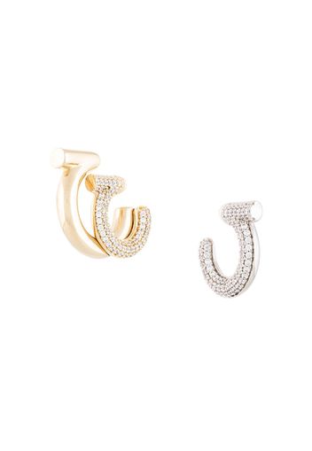 Salvatore Ferragamo mismatched hoop earrings - Oro