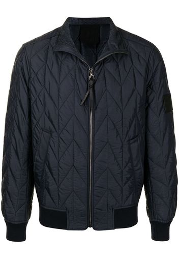 Salvatore Ferragamo quilted zip-up jacket - Blu