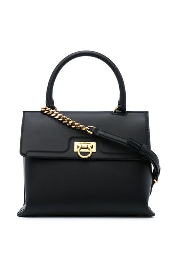 Salvatore Ferragamo small Trifolio top-handle bag - Nero