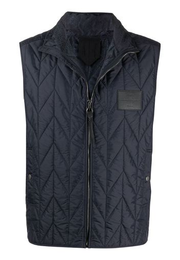 logo patch padded gilet