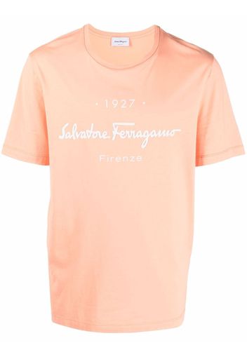 Salvatore Ferragamo logo-print T-shirt - Arancione