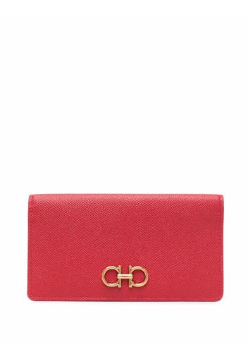 Salvatore Ferragamo Gancini long leather wallet - Rosso