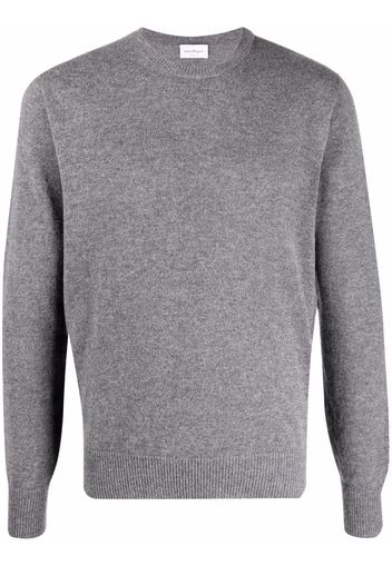 Salvatore Ferragamo fine-knit ribbed-trim jumper - Grigio