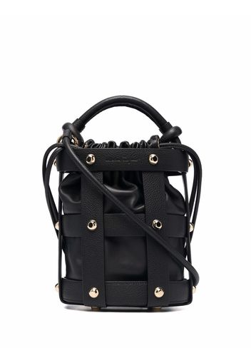 Salvatore Ferragamo studded cage detail tote - Nero