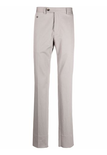 Salvatore Ferragamo Pantaloni dritti con vita media - Grigio