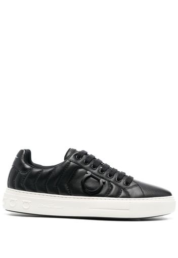 Salvatore Ferragamo Gancini-plaque low-top sneakers - Nero