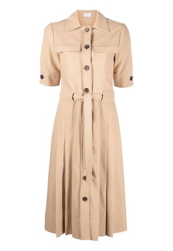 Salvatore Ferragamo short-sleeve cotton shirt dress - Toni neutri