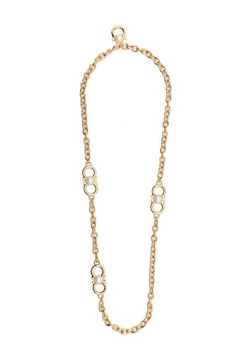 Salvatore Ferragamo Gancini & pearl chain-link necklace - Oro