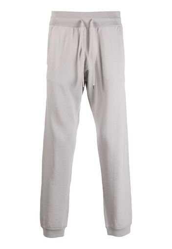 Salvatore Ferragamo drawstring wool track trousers - Grigio