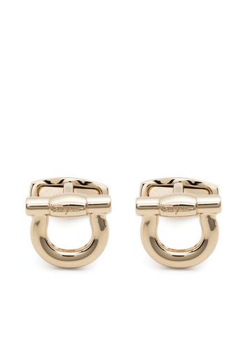 Salvatore Ferragamo Gancini brass earrings - Oro