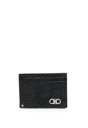 Salvatore Ferragamo Gancini-embellished cardholder - Nero