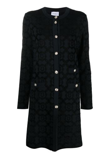 Salvatore Ferragamo fitted single-breasted Gancini coat - Nero