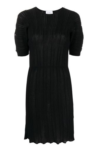 Salvatore Ferragamo micro-pleated midi dress - Nero