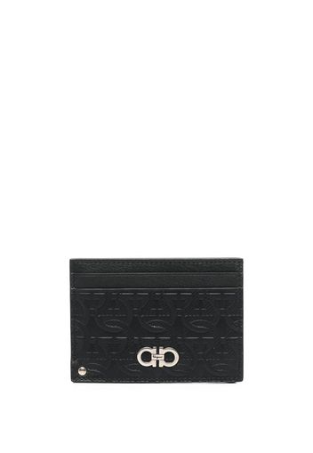 Salvatore Ferragamo logo-debossed leather cardholder - Nero