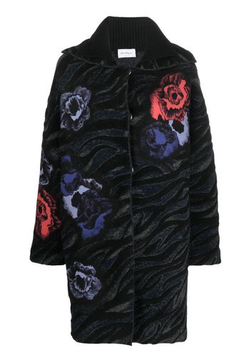 Salvatore Ferragamo Cardigan a fiori - Nero