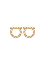 gold tone Gancini crystal earrings