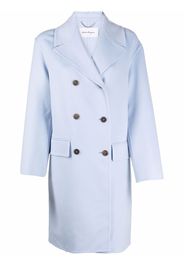 Salvatore Ferragamo double-breasted button coat - Blu