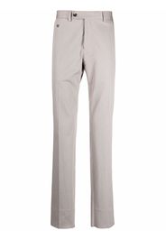 Salvatore Ferragamo Pantaloni dritti con vita media - Grigio