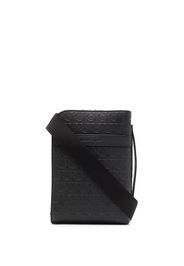 Salvatore Ferragamo Borsa messenger goffrata Gancini - Nero