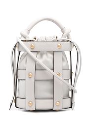 Salvatore Ferragamo stud-embellished bucket bag - Bianco