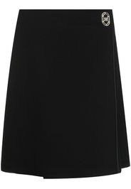 Salvatore Ferragamo logo-plaque wrap mini skirt - Nero