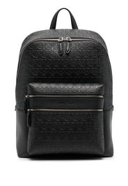 Salvatore Ferragamo leather logo-embossed backpack - Nero