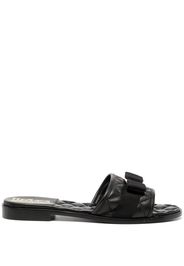 Salvatore Ferragamo Sandali slides Vara con fiocco - Nero