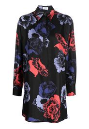 Salvatore Ferragamo floral-print long-sleeve shirt - Nero