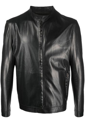 Salvatore Santoro zip-up leather jacket - Nero