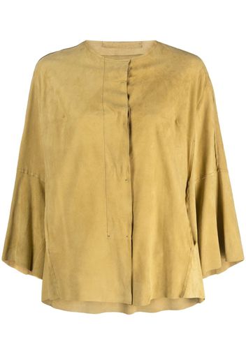 Salvatore Santoro three-quarter-length suede blouse - Giallo