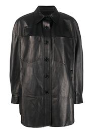 Salvatore Santoro leather shirt jacket - Nero