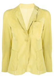 Salvatore Santoro suede single-breasted blazer - Giallo