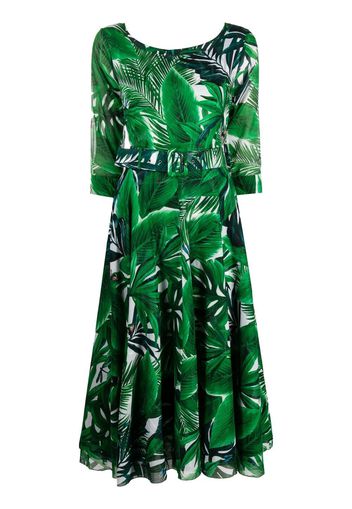 Samantha Sung Vestito midi con stampa - Verde