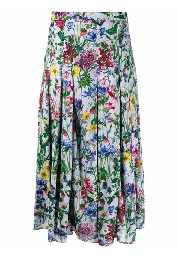 Samantha Sung Zeller A-line midi skirt - Blu