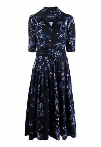 Samantha Sung Audrey graphic-print shirt dress - Blu