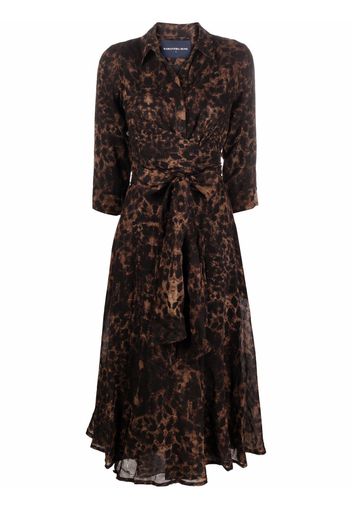 Samantha Sung leopard print shirt dress - Toni neutri