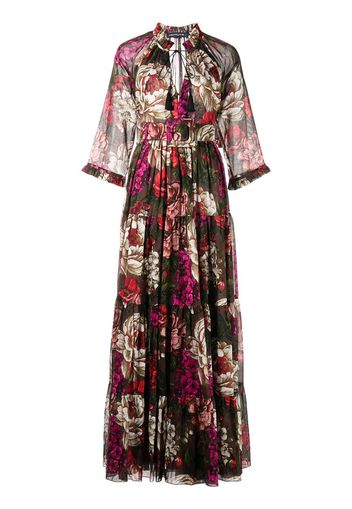 Samantha Sung Eden floral-print maxi dress - Rosso