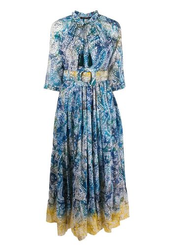 Samantha Sung abstract-print belted dress - Blu