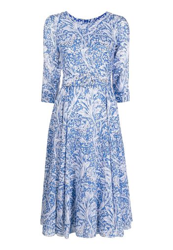 Samantha Sung Avenue floral-print midi dress - Blu